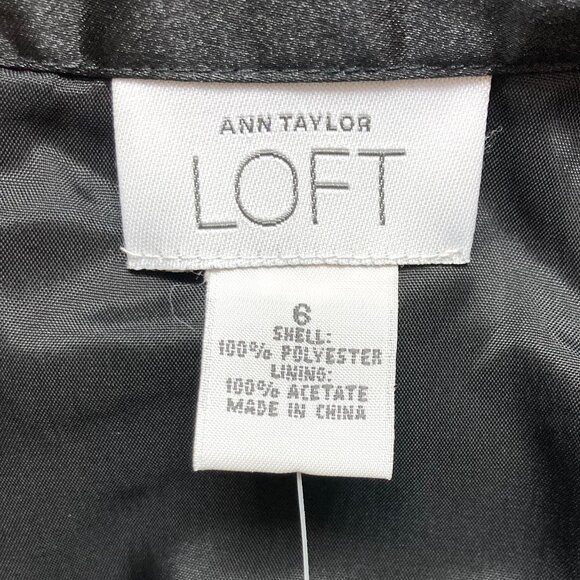 NWT Ann Taylor LOFT Women’s 6 Black VELVET Column Skirt Long Midi Evening Formal - Picture 5 of 5